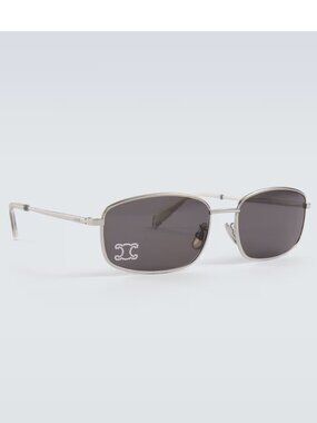 NEW CELINE SUNGLASSES, WOMEN SILVER SQUARE EYEWEAR CELINE CL40285U 16A
